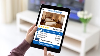 piattaforma booking su tablet